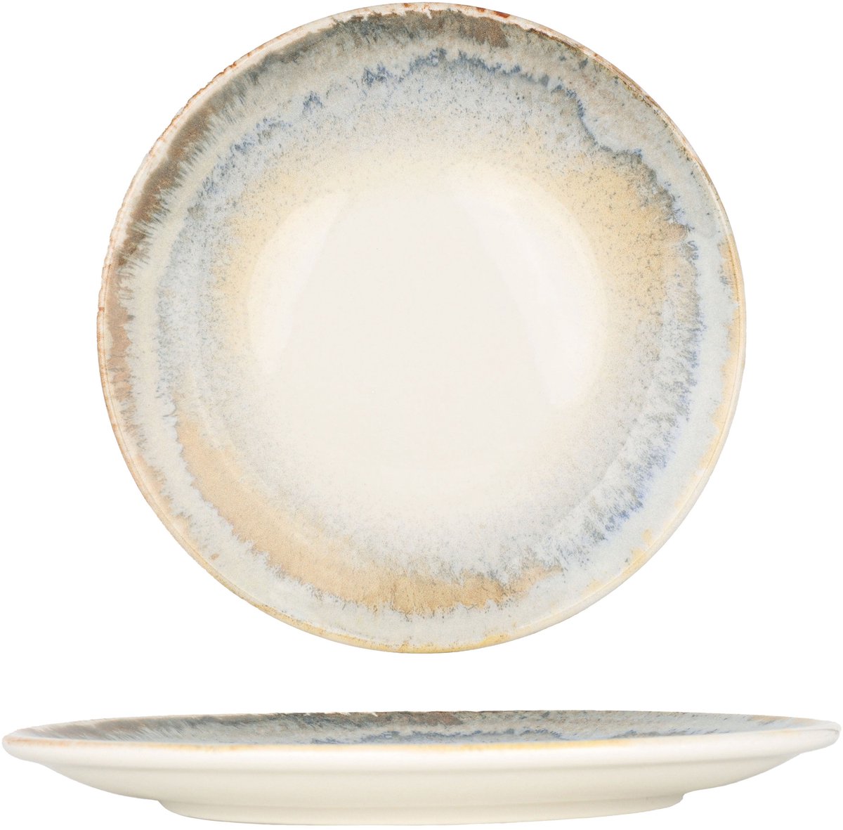 Bonna Dessertbord - Knidos - Porselein - 23 cm - set van 6