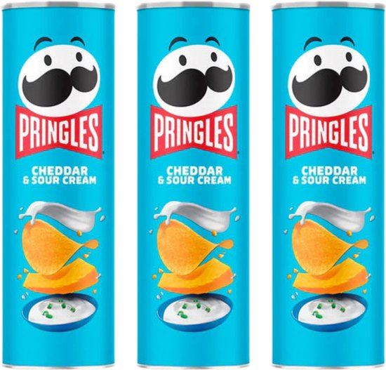 Pringles Cheddar & Sour Cream - 3 x 158g - USA - Voordeel verpakking - Pringles