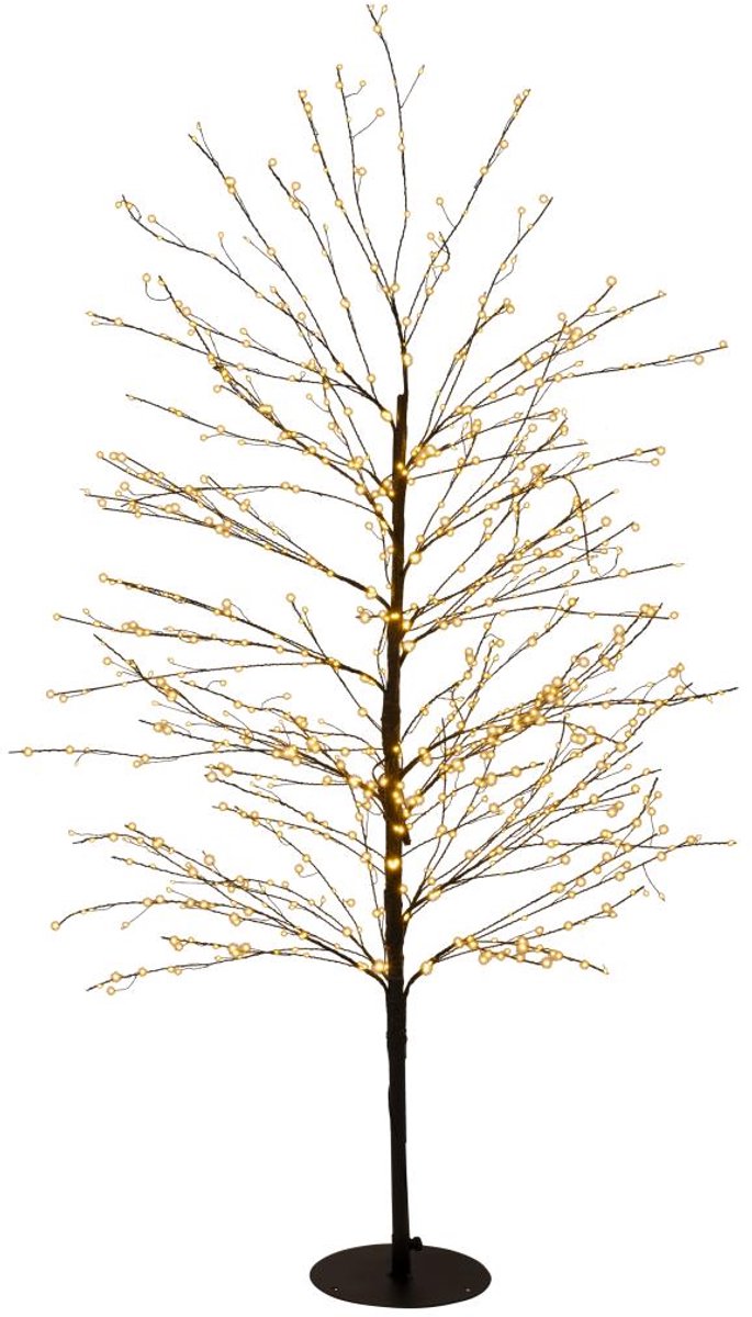 Anna's Collection LED boom 1500 flitsende lampjes zwart, 180cm, classic warm