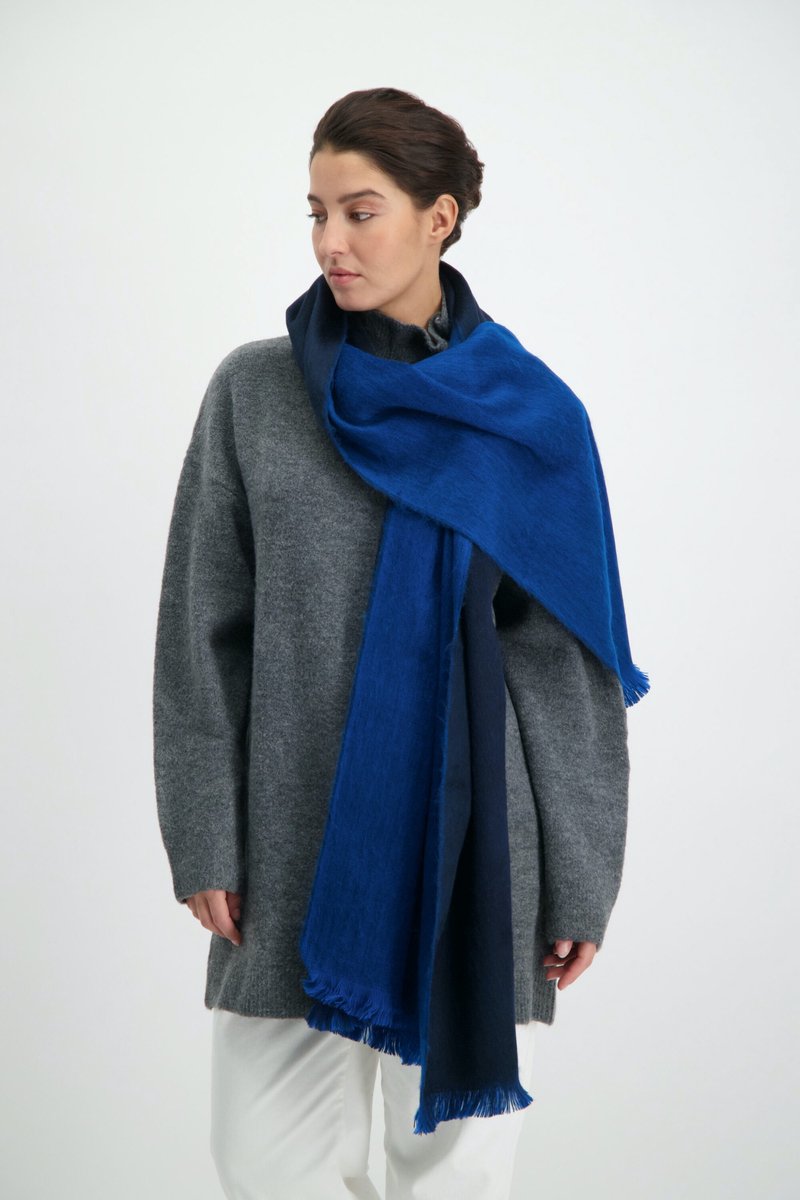 Double Scarf Cobalt Blue/ Royal Blue