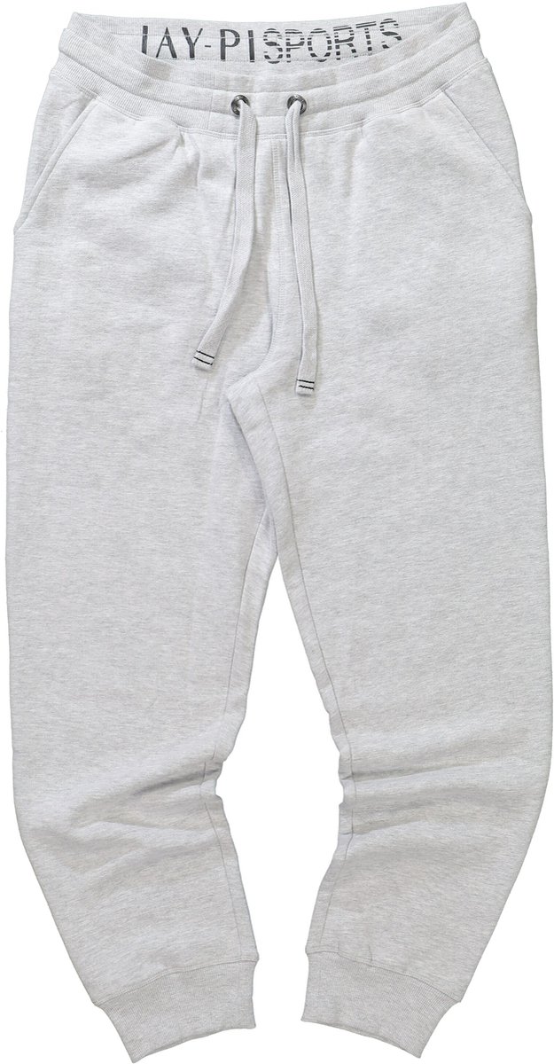 JAY-PI - Heren - Sweatpants met tunnelkoord moderne pasvorm - Grijs melange - Maat 8XL