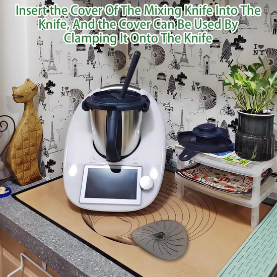 Mesbescherming - compatibel met Thermomix - modellen TM6 - TM5 - TM31 - bladbescherming voor keukenrobot - ideaal voor zacht koken - dagelijkse maaltijden - nauwkeurig koken in de keuken van Wundermix — afbeelding 2