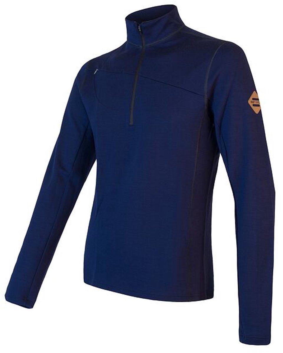 Sensor Outdoor Kleding Merino Upper Lange Mouw Heren Outdoor Shirt Donkerblauw Large