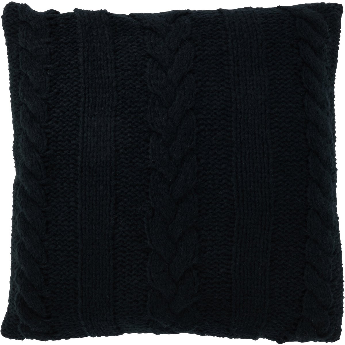 J-Line kussen Twist - polyester - zwart