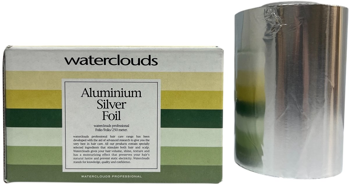 Zilverfolie / Aluminium Zilver Folie 250 meter Waterclouds