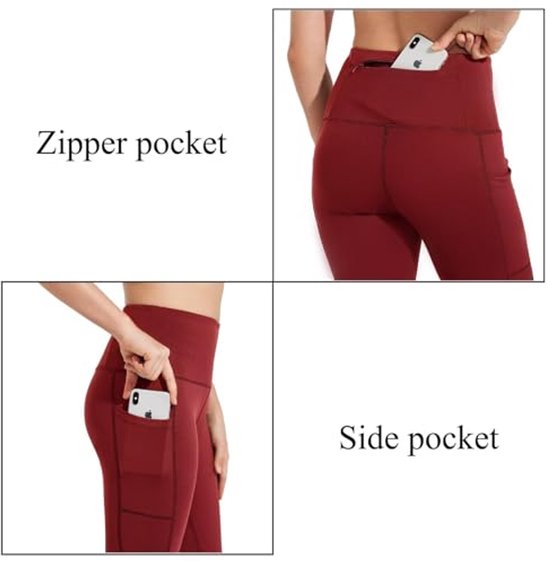 Bootcut yogabroek dames | Hoge taille, waterdicht & ondoorzichtig | Met buikcontrole en zakken — afbeelding 3