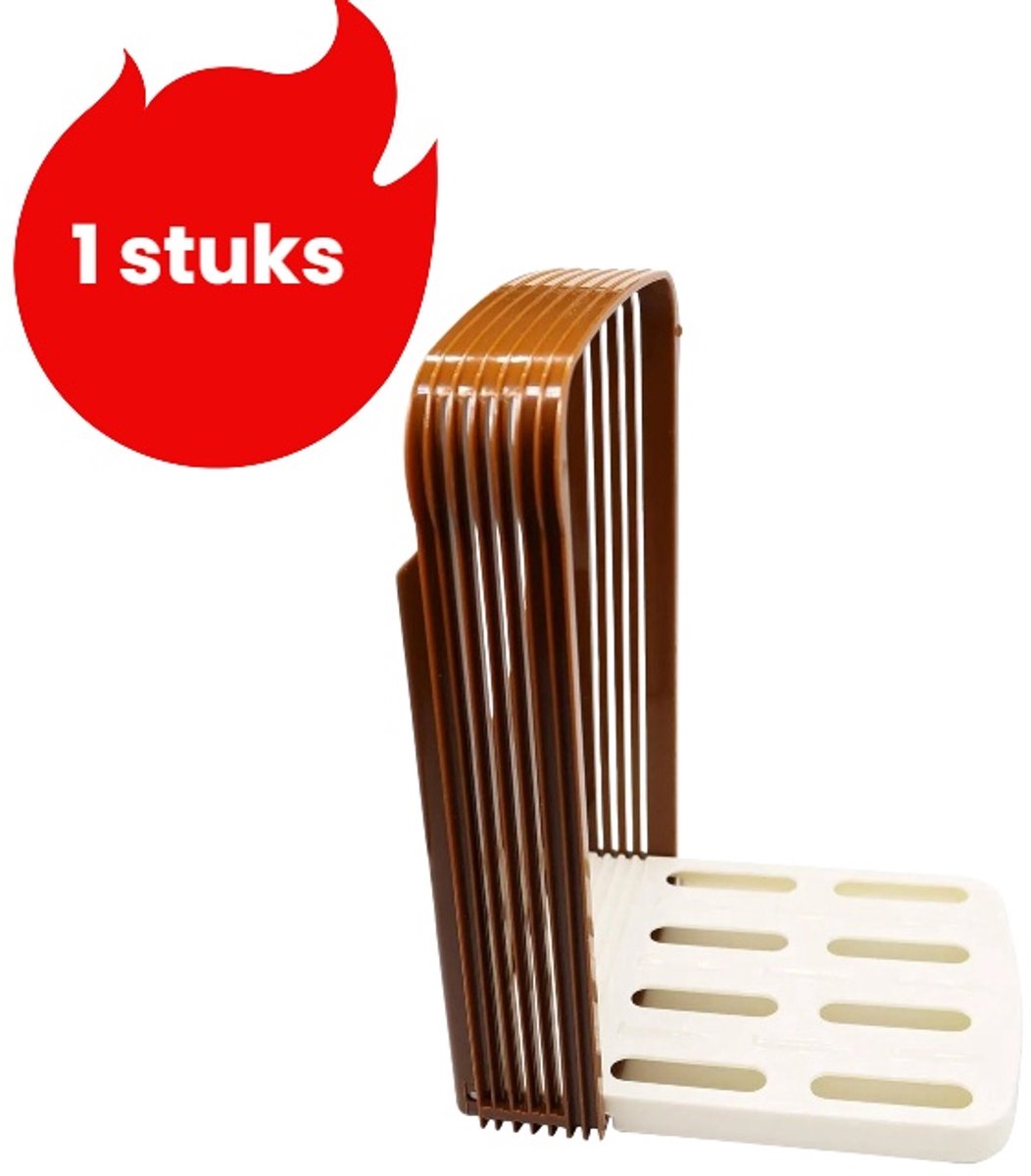 1 stuk - toastsnijder, snijmachine, toastsnijder, broodrek, snijbox - bruin