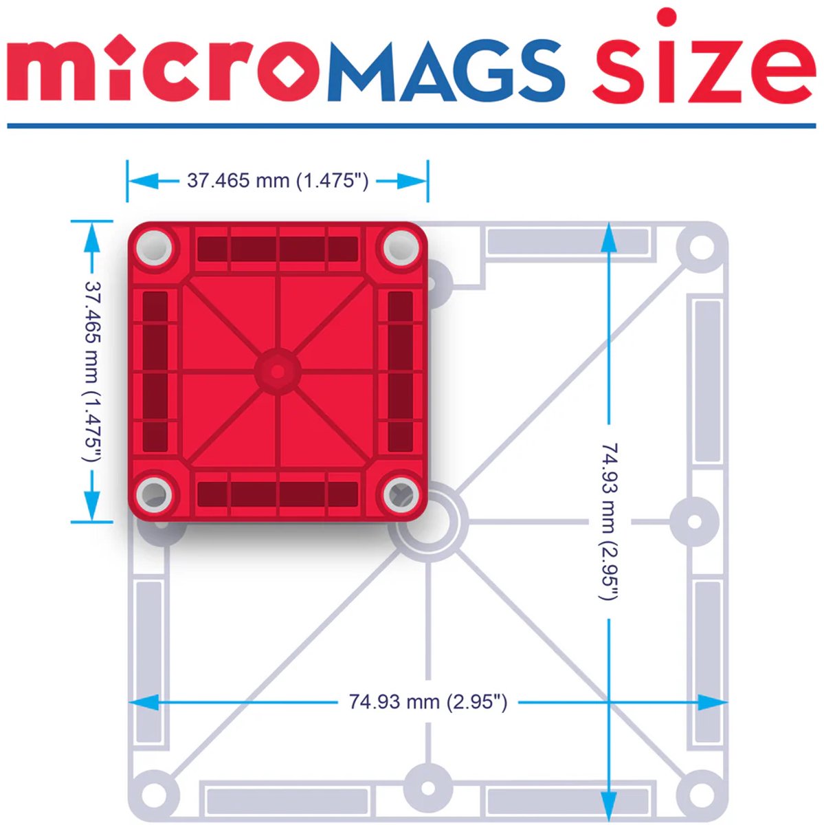Magna-Tiles | Micro Mags Travel Set 26 Stuks Set — afbeelding 8