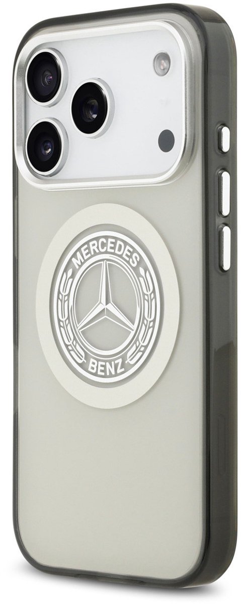 Mercedes-Benz Back Cover - iPhone 17 Pro - Grijs - Double Layer - Vintage Logo - MagSafe