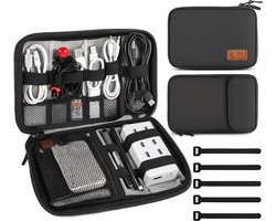 BOTC Travel Kabel Organizer Tas - Opbergtas voor Kabels en Accessoires - Zwart