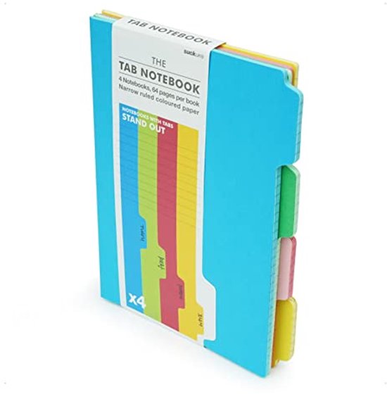 240 Pagina's Collegeblok A5 Gelinieerd Notitieboek met Register