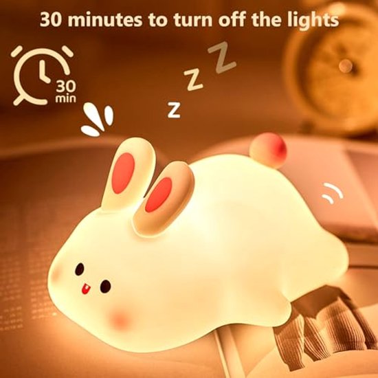 Nachtlampje voor kinderen met timer en dimfunctie - Draagbaar LED-slaaplicht in 3 kleuren — afbeelding 2