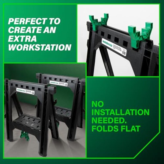 Opvouwbare Zaagzakken - Heavy Duty Stand met 4 Zaagbokken en 1200 lbs Capaciteit — afbeelding 2