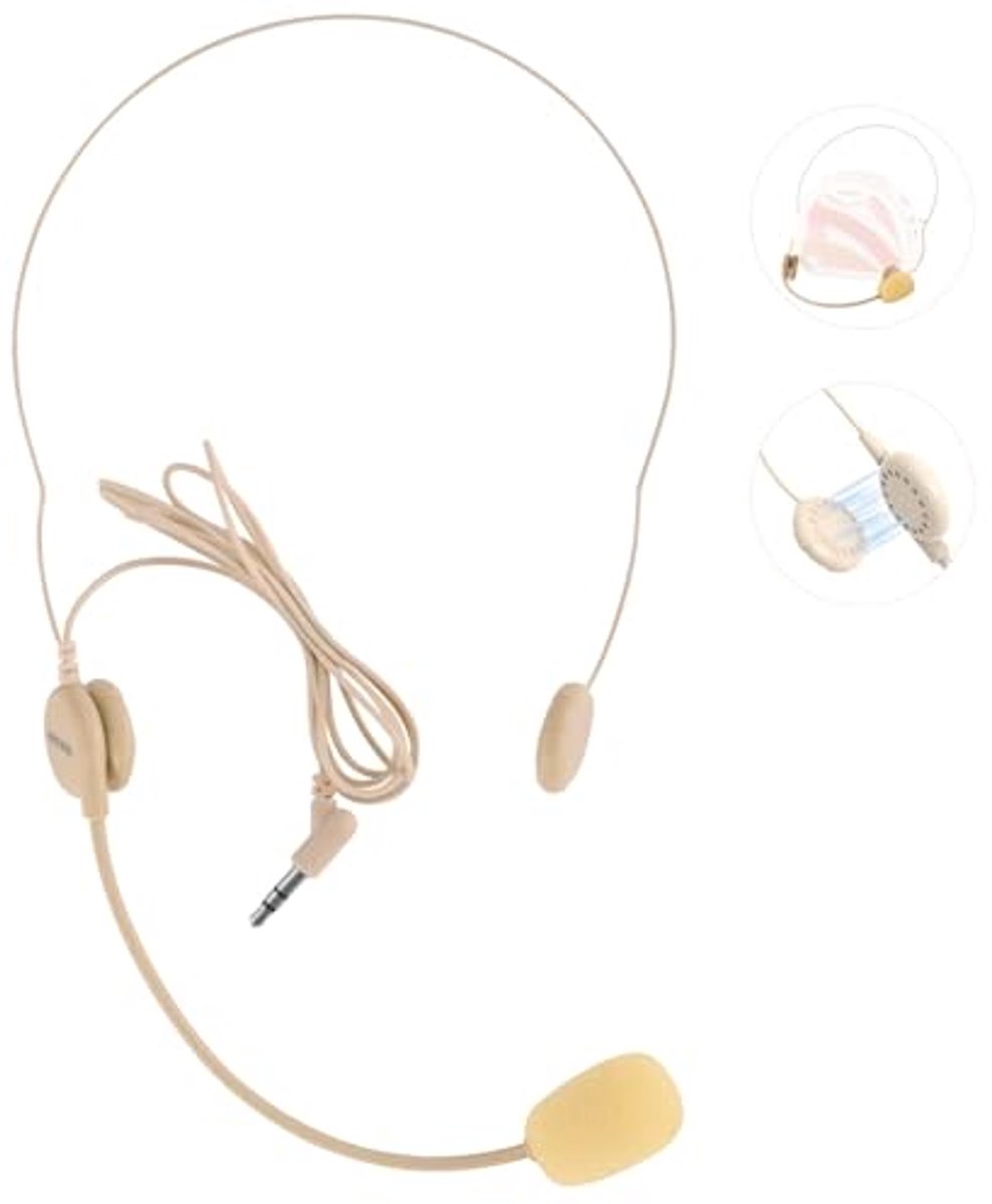 Microfoonheadset met 3,5 mm TRS-connector voor spraakversterking