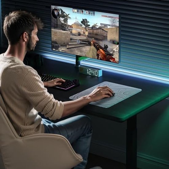 XL Glazen Gamingmuismat voor Nauwkeurige Tracking - Antislip Rubber Basis — afbeelding 5