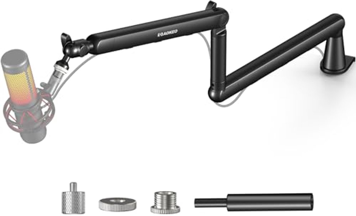 Microfoonarm Desk Low Profile Mic Boom Arm Stand - Geschikt voor Blue Yeti, HyperX QuadCast, Elgato Wave en meer