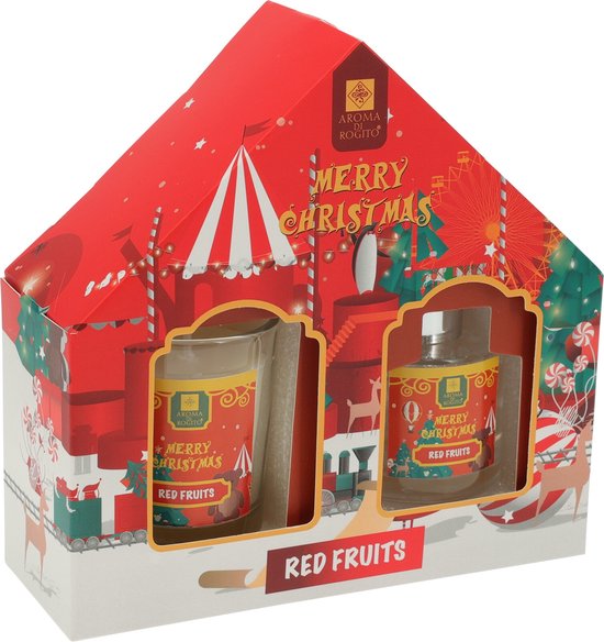 giftset vrouw - kaars - geurverspreider - kerst - geurkaars -kerstcadeau - geurstokjes