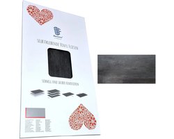 Fliesana - Zelfklevende wand- en vloertegels - set van 3 - waterbestendig, natuursteendessin - Zwart