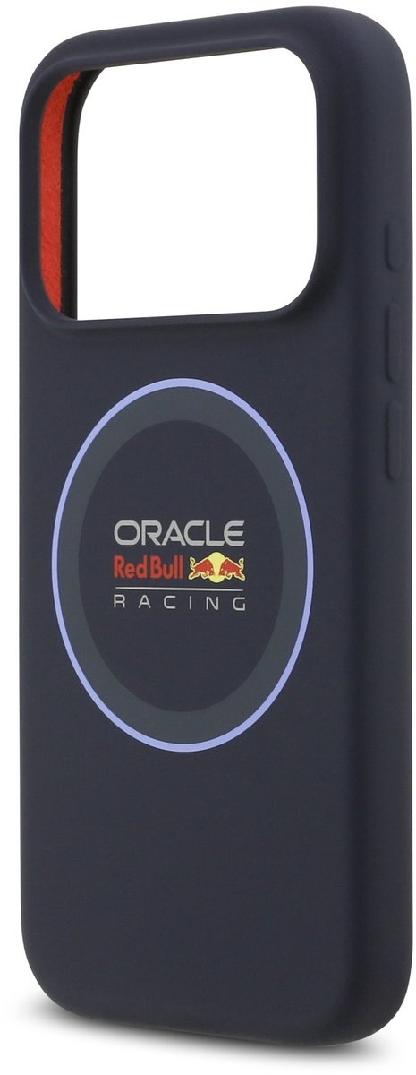 Red Bull Siliconen Hoesje Geschikt voor iPhone 17 Pro - Navy - MagSafe Compatibel - Blue Ring Design - Schokbestendig van Merkloos — afbeelding 3