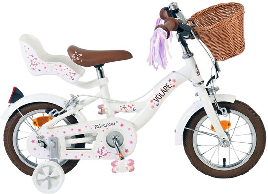 Volare Blossom kinderfiets – meisjes – 12 inch – wit