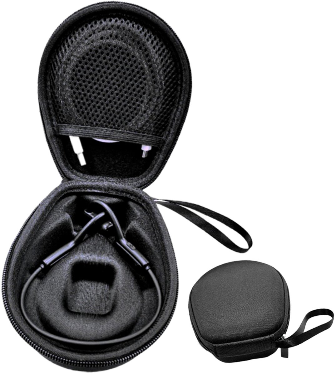 Hoofdtelefoonhoes - Harde hoes - Beschermhoes - Opberghoes voor hoofdtelefoon - Zwart - Reishoes - Compatibel met Aftershokz, Trekz, Air, Aeropex - ANMI