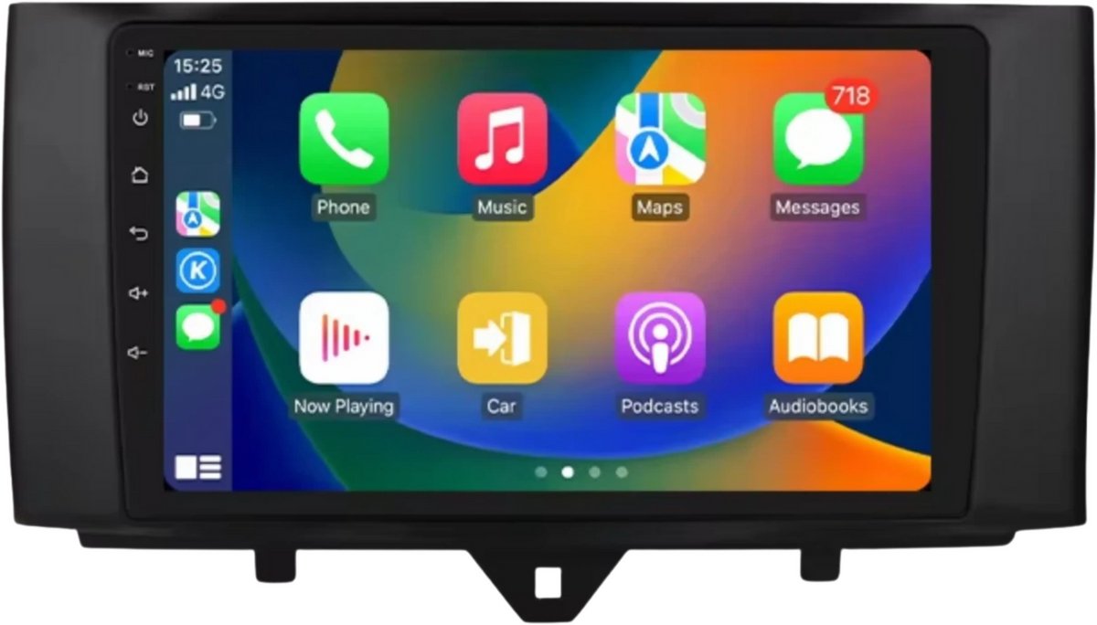 Autoradio met bluetooth - Carplay - Voor Smart Fortwo 451 (2010-2015) - Geschikt voor Apple en Android - Stereo - Navigatie - Navigatiesysteem auto - 2GB 32GB