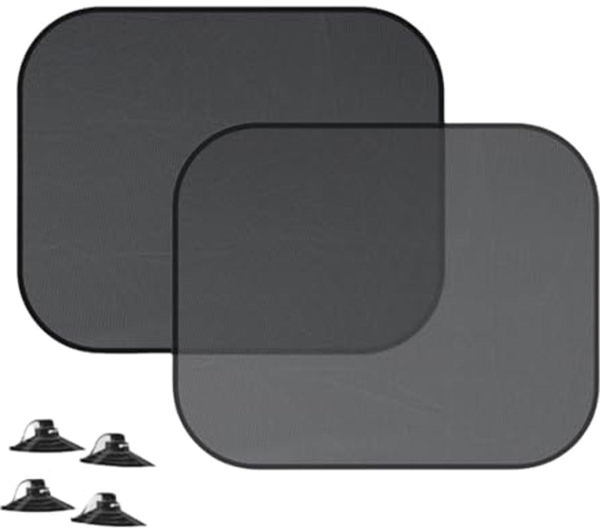 Image of 2 stuks auto zonneschermen met zuignappen - UV-bescherming voor auto