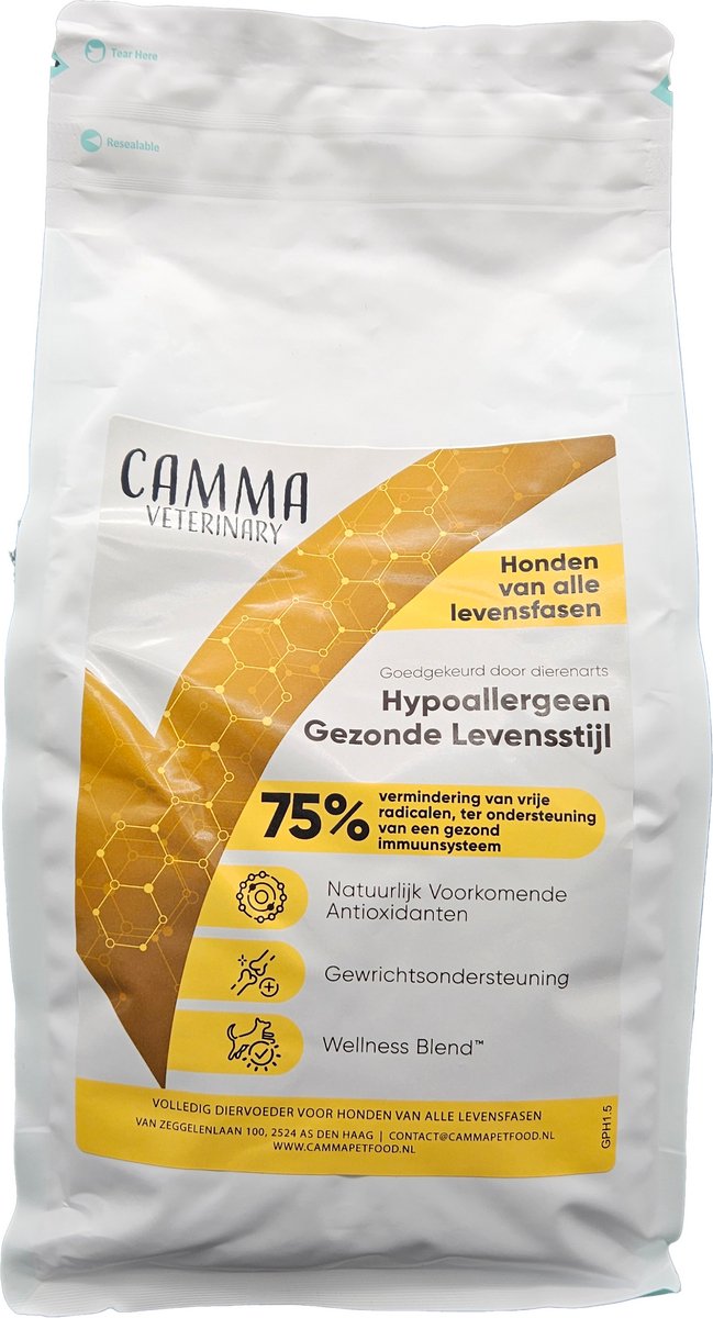 Camma Veterinary Hypoallergeen Gezonde Levensstijl - voor alle levensfase 1,5 kg