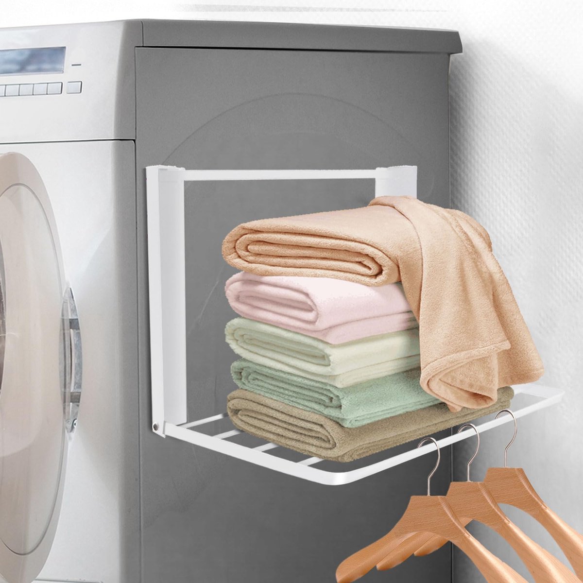 Azomor® Magnetisch Wasmachine Rek voor Organisatie van Wasgoed en Handdoeken