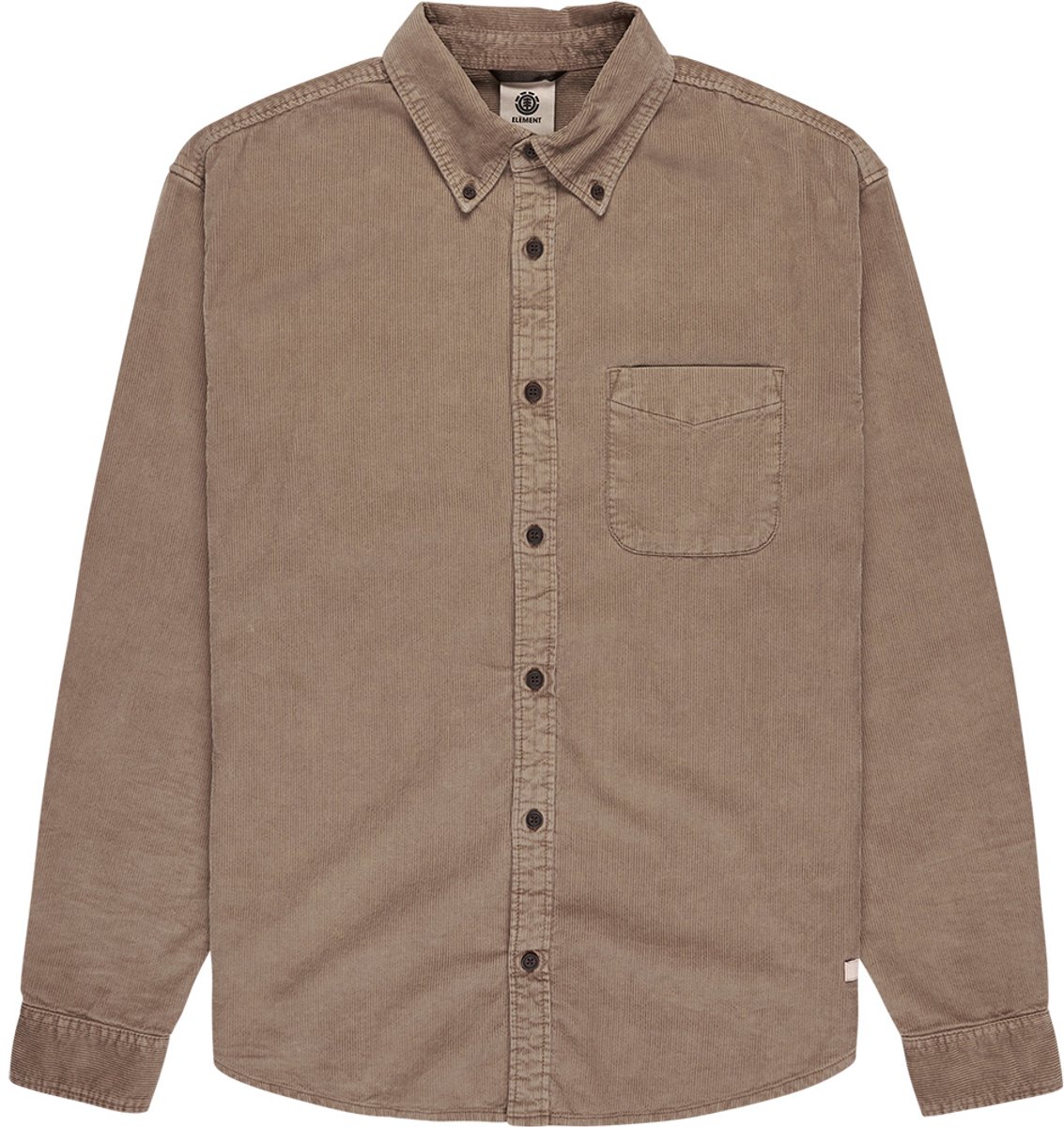 Element Button Down Corduroy Regular Fit Overhemd Met Lange Mouwen XL Man Caribou