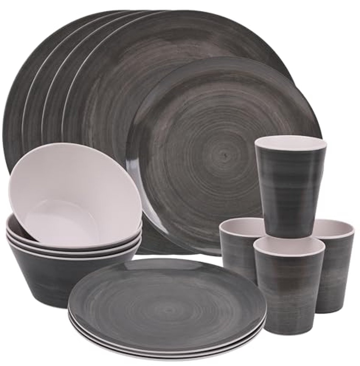 16-delige onbreekbare melamine serviesset voor binnen en buiten