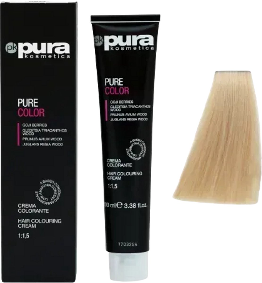 Pura Kosmetica 10/0 platinablond haarverfcrème 100 ml