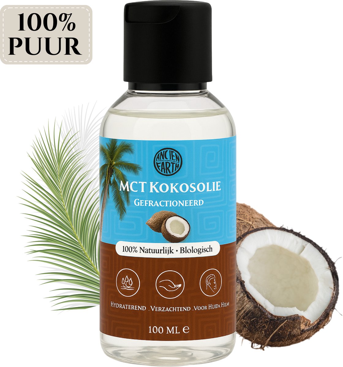 Kokosolie 100ml - 100% Puur - Biologisch - Vloeibare Kokosolie - MCT Kokosolie - Foodgrade - Kokos Olie voor Haar en Huid