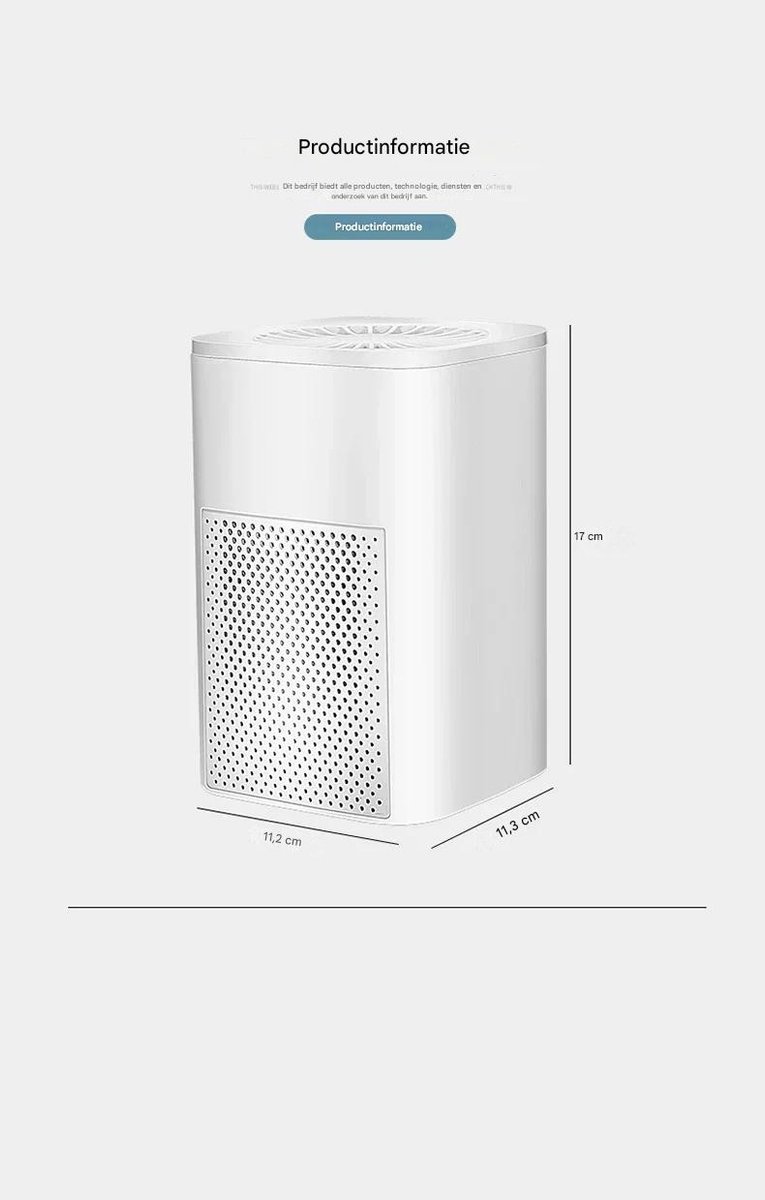 BolFlow® Luchtreiniger - HEPA - USB - Air purifier - Koolstoffilter - Ionisator - Stil & Compact - Voor Kantoor, Auto, Thuis - Wit — afbeelding 5