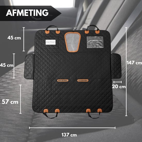 Achterbankbeschermer auto - Waterdicht & krasbestendig - Anti-slip ontwerp - Universeel voor SUV & auto - Bescherming tegen vuil & dierenhaar - Hangmatmodel - Makkelijk te reinigen - Comfort voor huisdieren van Merkloos — afbeelding 5