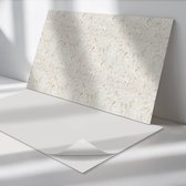 Wallfluent Vinyl Tegels - Marmeren tegelpatroon Zelfklevende Vinyl Tegels - 60 cm x 30 cm - Romig Vinyl Tegels - Verpakking van 6 stuks - Rechthoek PVC Tegels - Texturen Plaktegels - Vinyl Wandtegels - Plaktegels Keuken en Badkamer
