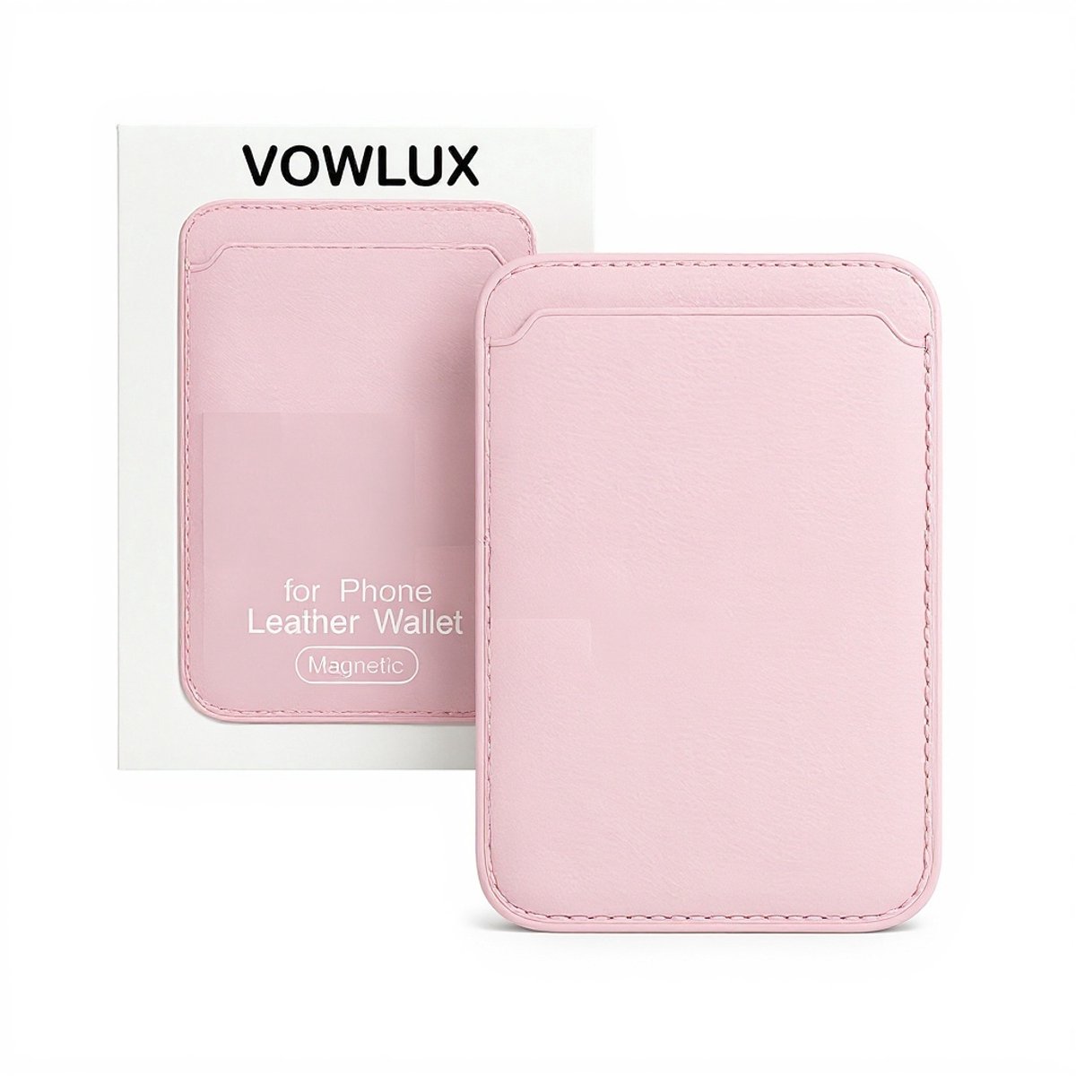 MagSafe Pasjeshouder Roze PU Leer – Extra Sterk 24 Magneten – Max 3 Kaarten – iPhone 12-17 Mini Pro Max Plus Air - Afbeelding 4
