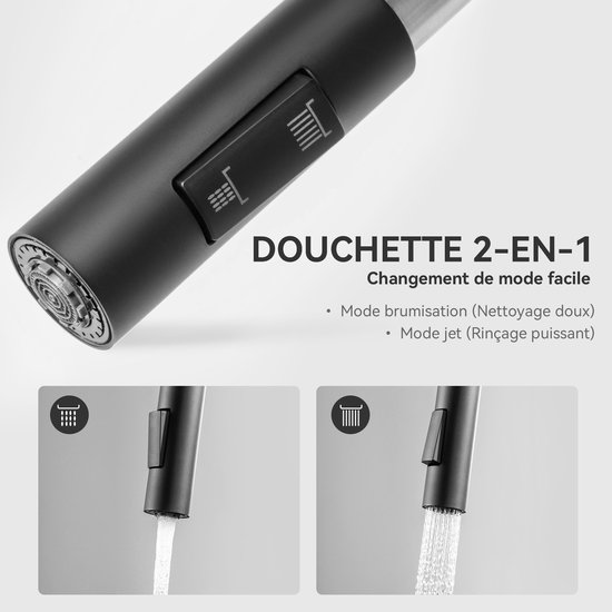 Évier de cuisine en granit CECIPA max 60 x 45 cm Anthracite - Éviers avec robinet - Acier inoxydable - Évier avec système d'évacuation d'eau - Évier en granit avec égouttoir