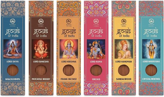 Gods of India - Wierookset 6 Geursoorten