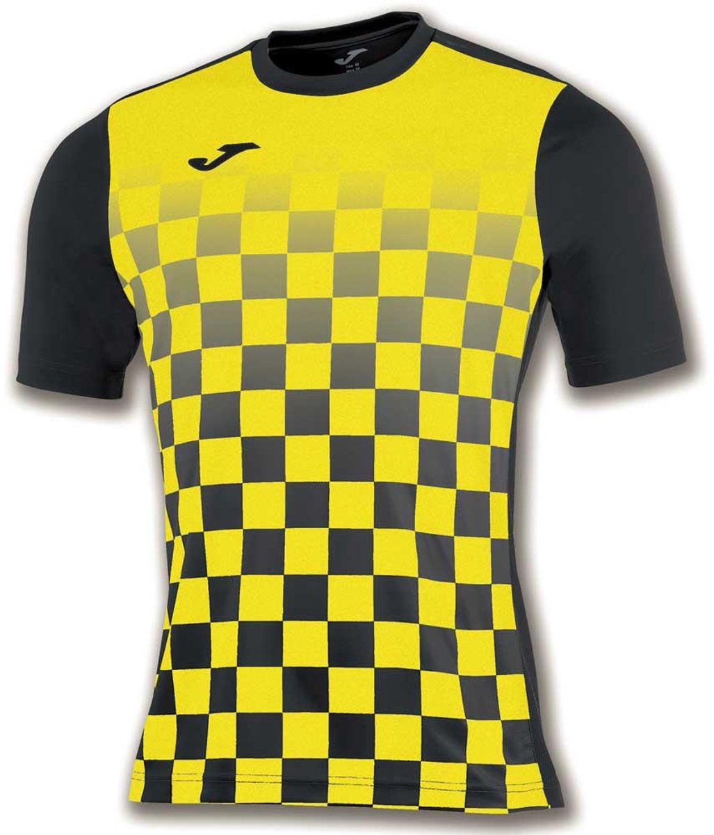 Joma Flag T-shirt Met Korte Mouwen Geel,Zwart 12-14 Years Jongens,Meisjes