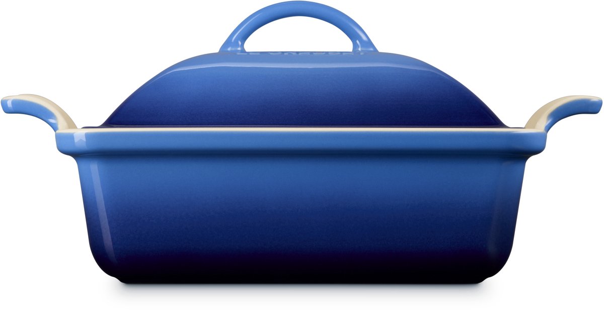Le Creuset - Ovenschaal - Vierkant - Met Deksel - 23x23 Cm / 2,4 Liter - Azure