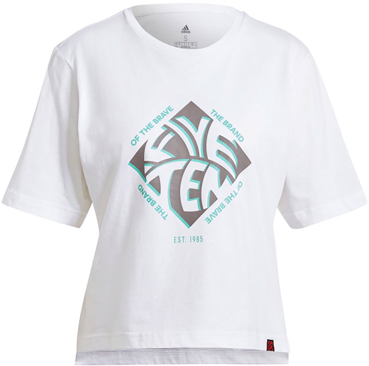 Five Ten Cropped Graphic T-shirt Met Korte Mouwen Vrouw Wit