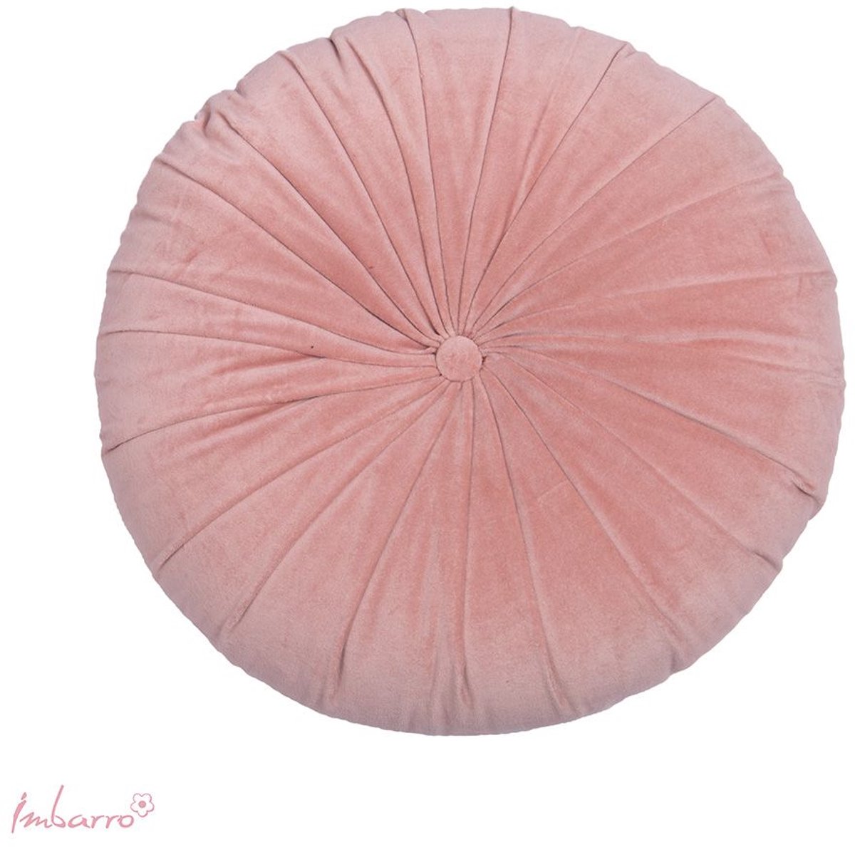 Imbarro Fashion & Home Kussen mila pink rond 47 cm 100% Katoen Velvet