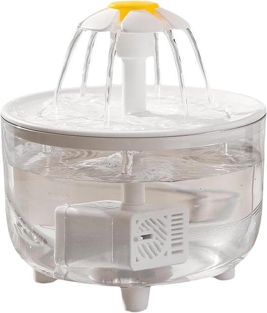Katten Drinkbak - Kat - Hond - 1L - Waterdispenser - 15x15x16cm - Huisdierfontein Waterbak - Drinkfontein voor huisdieren - Waterautomaat-Waterfontein Huisdieren - Water fontein - voor huisdieren Katten Drinkbak