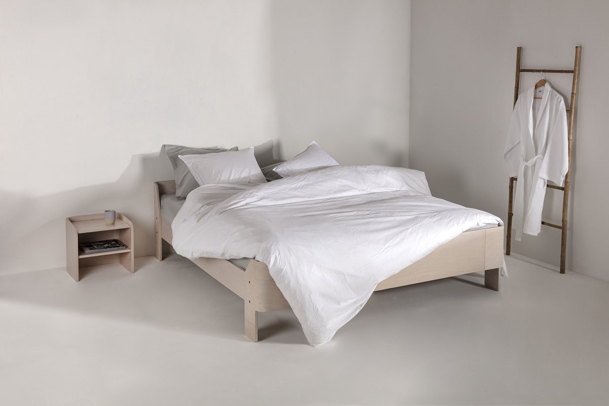 Casilin - Jersey Strijkvrij Dekbedovertrek - 100% Stretch katoen - Wit - 240x220 + 2 slopen