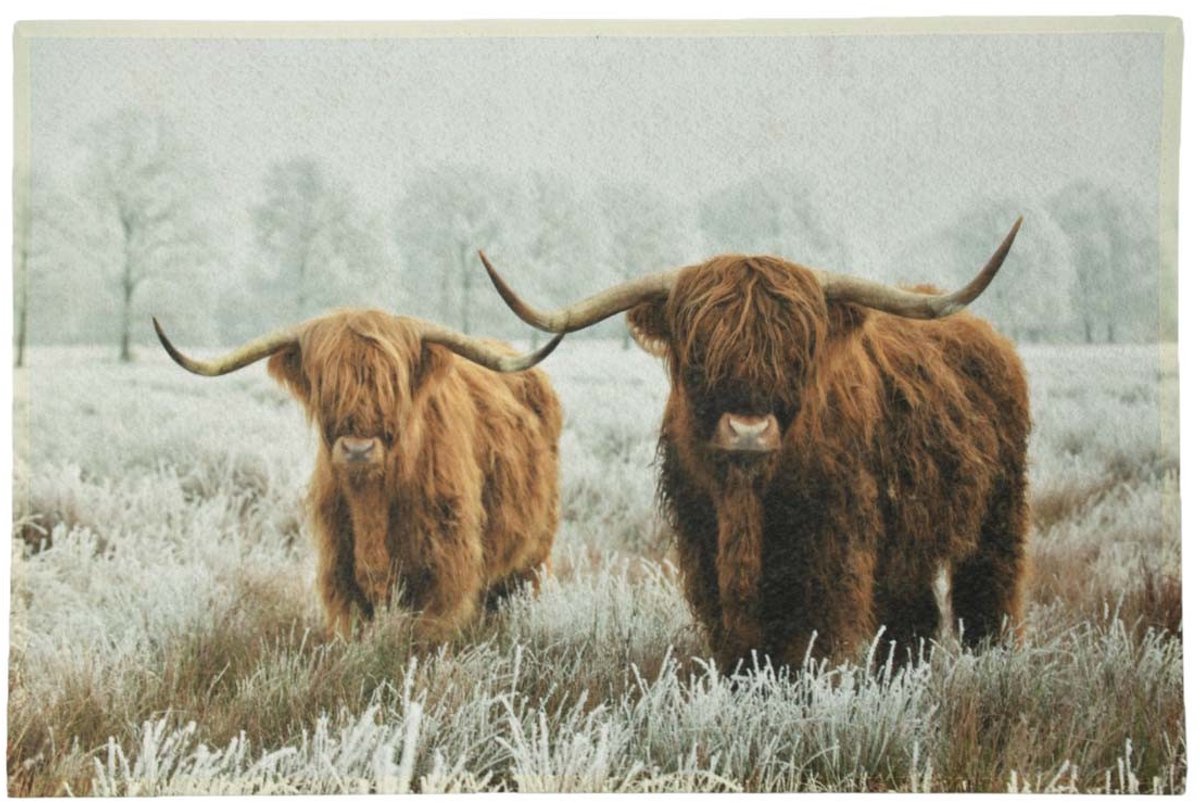 deurmat schotse hooglander 75x50cm