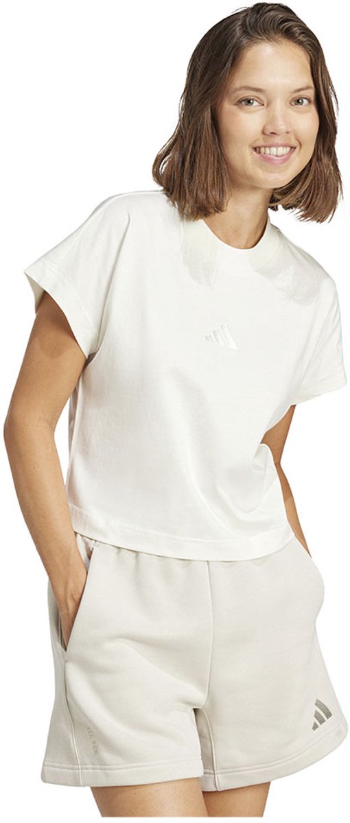 Adidas All Szn T-shirt Met Korte Mouwen M Vrouw Creme