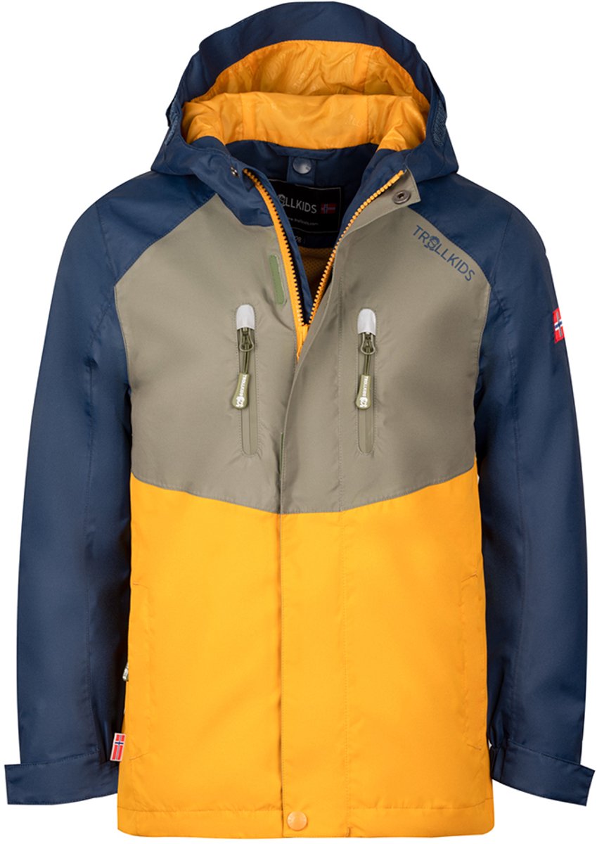 Trollkids Bryggen Jas Oranje,Blauw 92 cm Jongens,Meisjes