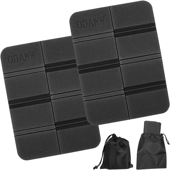 Lot De 2 Coussin Siège Pliable Extérieur - Thermique, Étanché, Léger - Pour Randonnée, Stade, Camping, Chasse - Avec Sac De Rangement