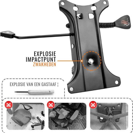 IGTOPS Zitmechaniek Kantoor Onderstel, Metalen Bodemplaat Kantelmechanisme Voor Draaistoel Onderdelen